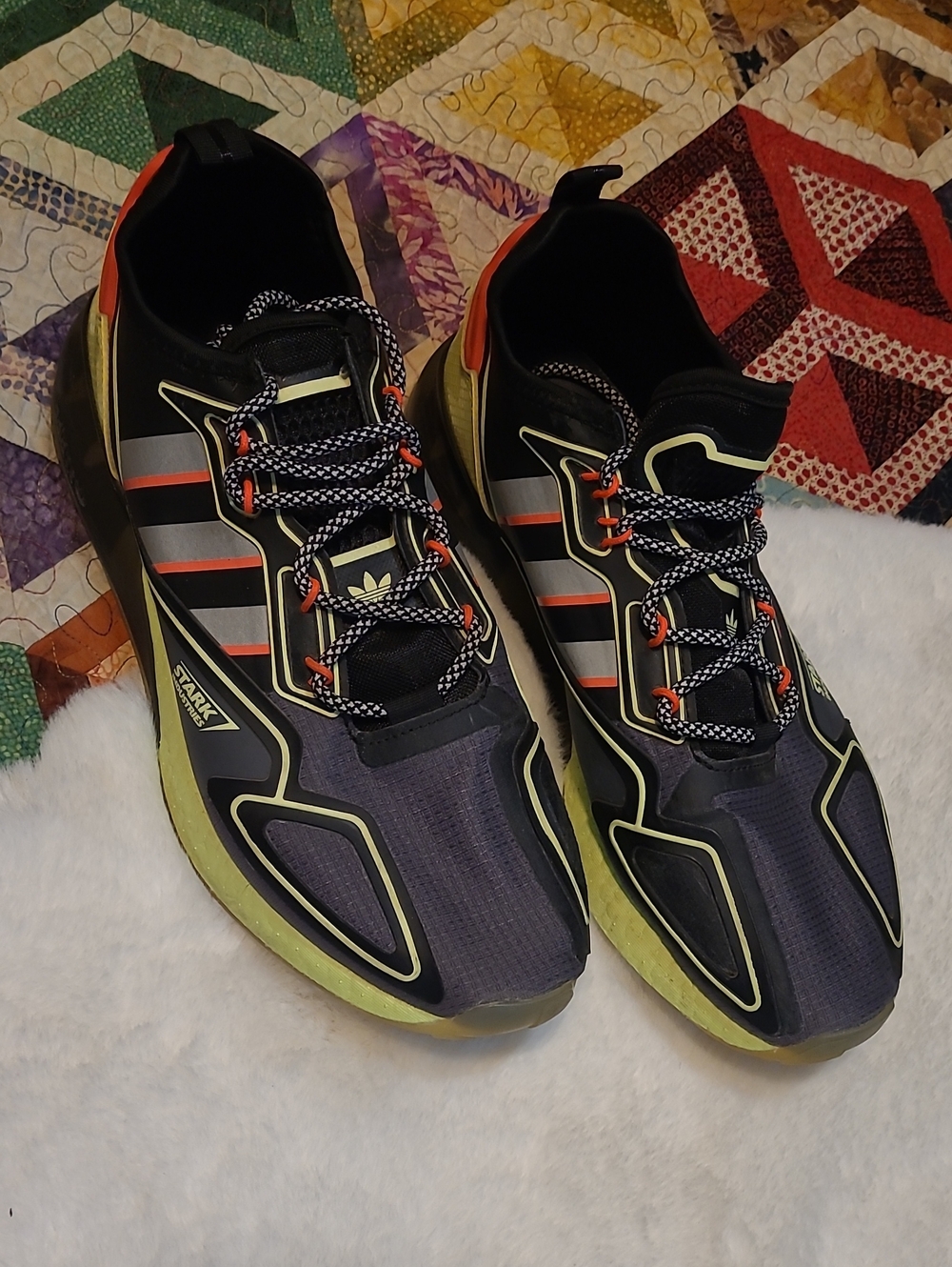 ADIDAS 2021 Marvel 2K Boost Stark Industries  Black Solar Yellow' Athletic Shoes